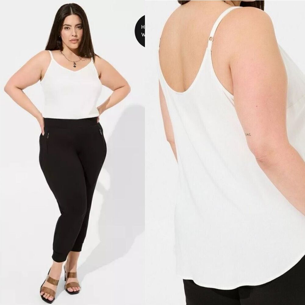 Torrid Ava White Stretch Challis Cami 5X